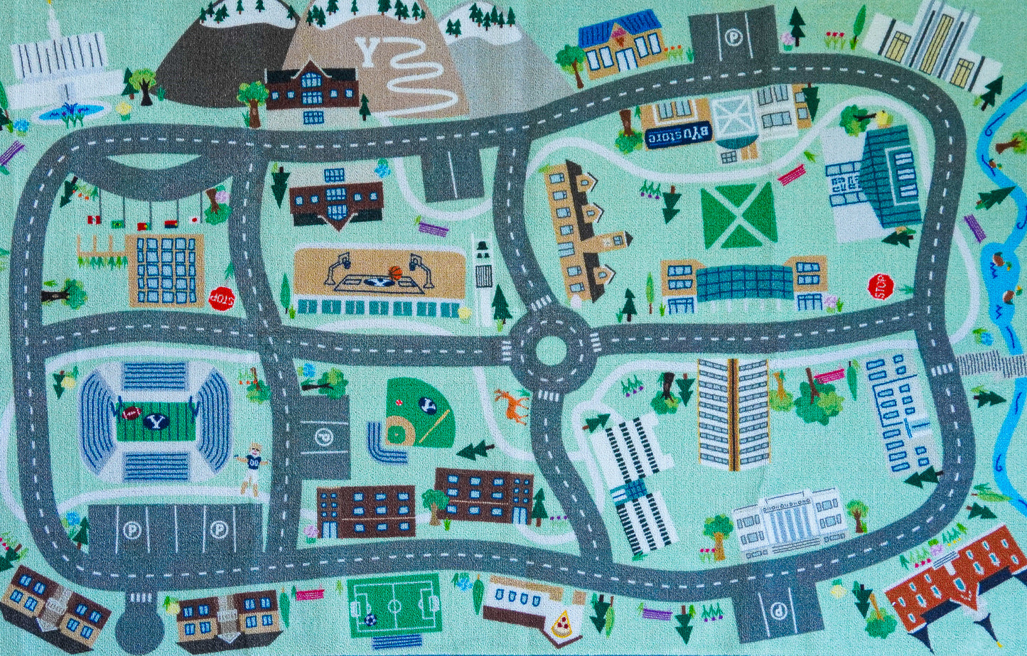 BYU Toy Car Play Mat